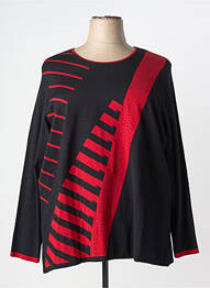 Pull col rond manches longues noir GUY DUBOUIS femme