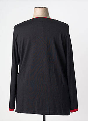 Pull coupe droite manches longues noir GUY DUBOUIS femme