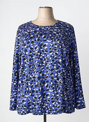 T-shirt imprimé fantaisie manches longues bleu GUY DUBOUIS femme