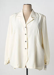 Chemisier coupe droite manches longues beige GRIFFON femme