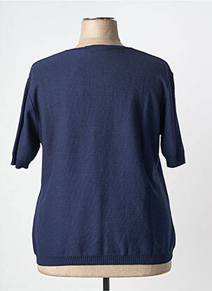 T-shirt col v manches courtes bleu GRIFFON femme
