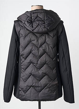 Doudoune manches longues a capuche noir PREGIO COUTURE femme