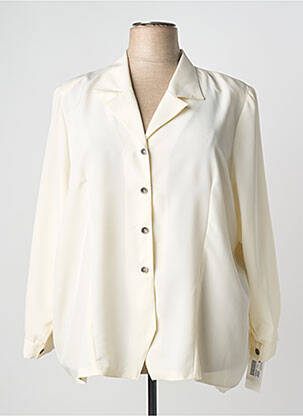 Chemisier coupe droite manches longues beige GRIFFON femme