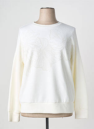 Sweat-shirt manches longues manches longues blanc JOY OF LIFE femme