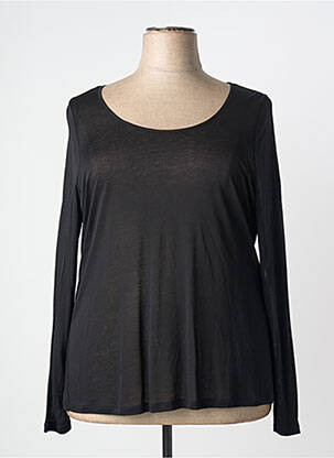 T-shirt manches longues manches longues noir PAUSE CAFE femme