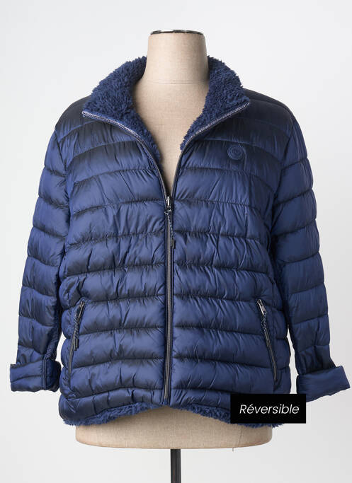 Doudoune manches longues sans capuche bleu CHRISTINE LAURE femme