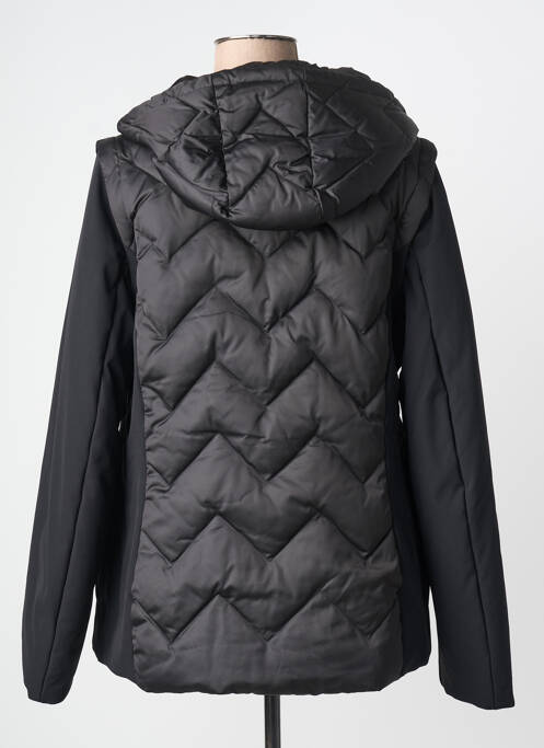 Doudoune manches longues a capuche noir PREGIO COUTURE femme