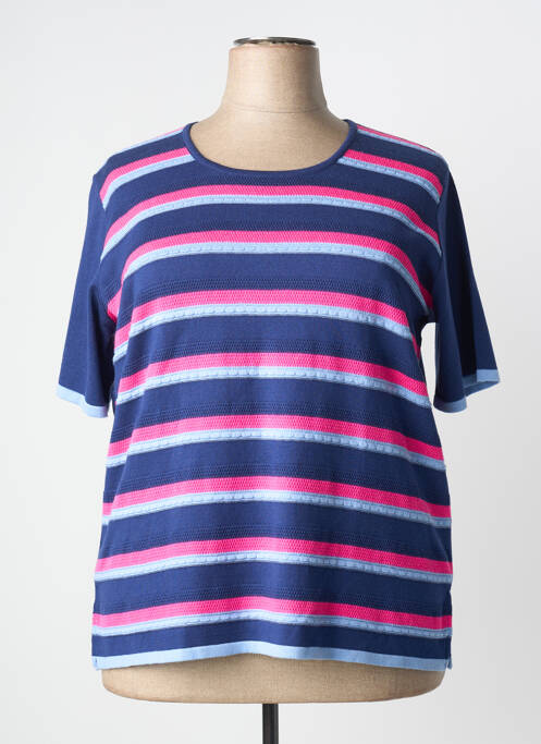 T-shirt coupe droite manches courtes bleu ELEANE femme