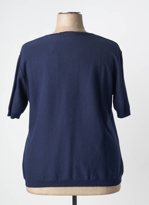 T-shirt col v manches courtes bleu GRIFFON femme