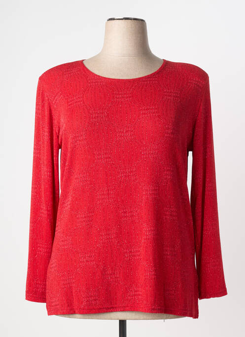 T-shirt manches longues manches longues rouge VISION NIGHT femme