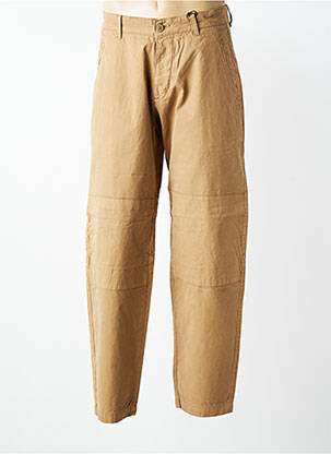 Pantalon chino tissage popeline taille normale marron DAYTONA homme