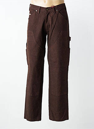 Pantalon droit taille normale taille normale marron IRON AND RESIN homme