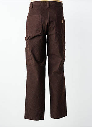 Pantalon droit taille normale taille normale marron IRON AND RESIN homme