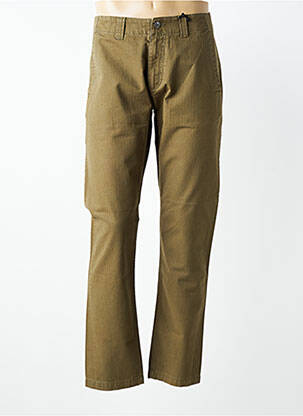Pantalon chino tissage popeline taille normale vert DAYTONA homme