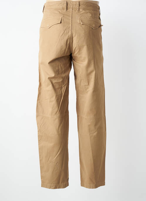 Pantalon chino tissage popeline taille normale marron DAYTONA homme