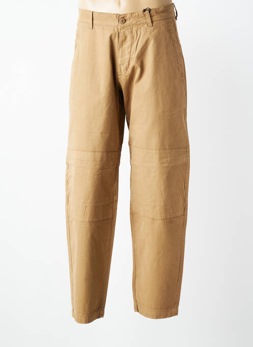 Pantalon chino tissage popeline taille normale marron DAYTONA homme