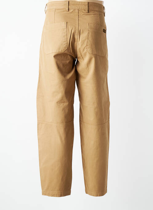Pantalon chino tissage popeline taille normale marron DAYTONA homme