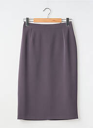 Jupe mi-longue doublure textile gris ELSSA femme