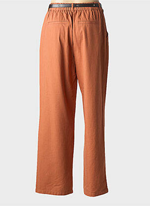 Pantalon large tissage popeline taille normale orange C'EST BEAU LA VIE femme