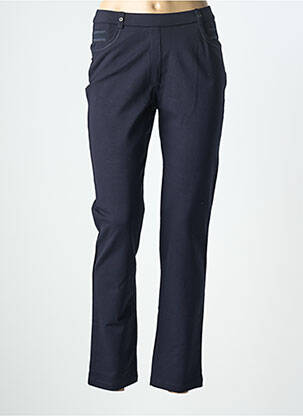 Pantalon slim taille élastique taille normale bleu CHRISTINE LAURE femme