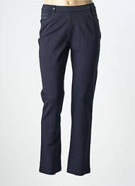 Pantalon slim taille élastique taille normale bleu CHRISTINE LAURE femme