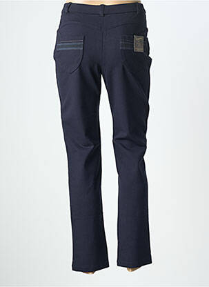 Pantalon slim taille élastique taille normale bleu CHRISTINE LAURE femme