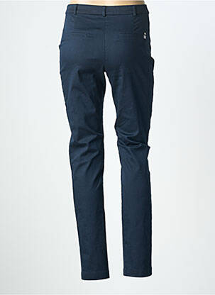 Pantalon chino tissage popeline taille normale bleu CHRISTINE LAURE femme