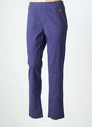 Pantalon slim taille élastique taille normale bleu ANNA MONTANA femme