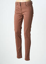 Jeans skinny taille normale taille normale marron C'EST BEAU LA VIE femme