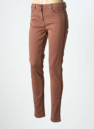 Jeans skinny taille normale taille normale marron C'EST BEAU LA VIE femme