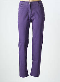 Jeans coupe slim tissage brut taille normale violet ANNA MONTANA femme