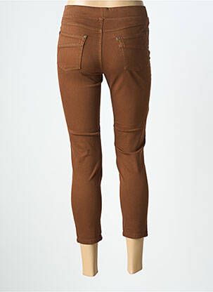 Pantacourt stretch taille normale marron ANNA MONTANA femme