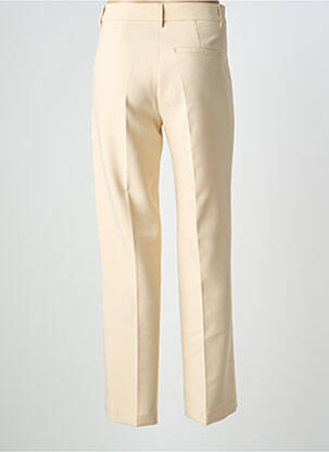 Pantalon droit stretch taille normale beige ANNA MONTANA femme