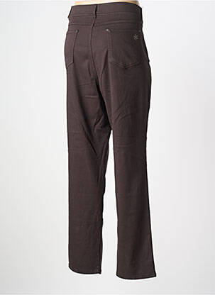 Pantalon droit stretch taille normale marron ANNA MONTANA femme