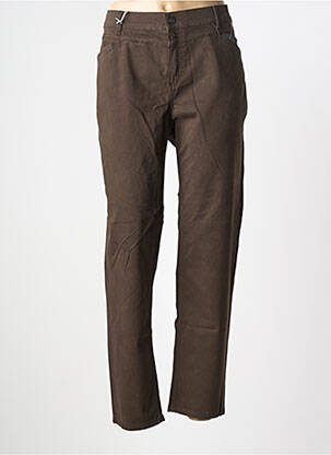 Jeans coupe droite stretch taille normale marron ANNA MONTANA femme