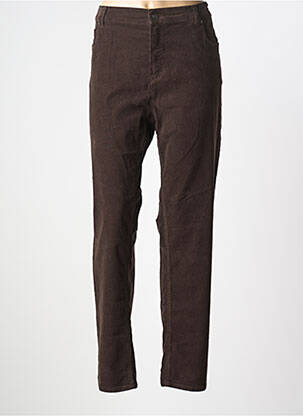 Jeans coupe droite stretch taille normale marron ANNA MONTANA femme