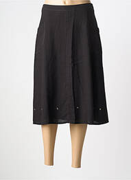 Jupe mi-longue doublure textile noir CHRISTINE LAURE femme