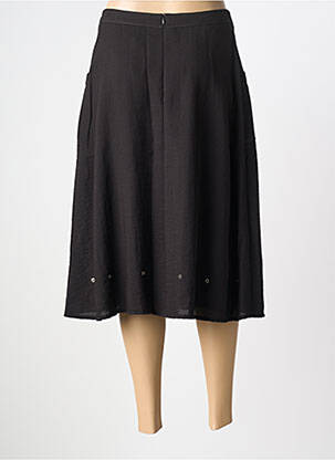 Jupe mi-longue taille normale noir CHRISTINE LAURE femme