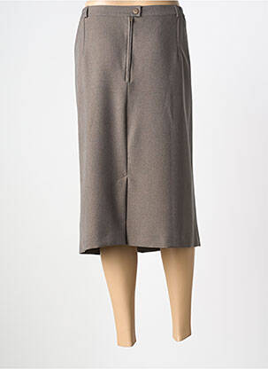 Jupe mi-longue taille normale gris 20/20 femme