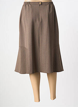 Jupe mi-longue taille normale marron GRIFFON femme