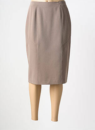 Jupe mi-longue taille normale gris GRIFFON femme