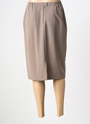 Jupe mi-longue taille normale gris GRIFFON femme