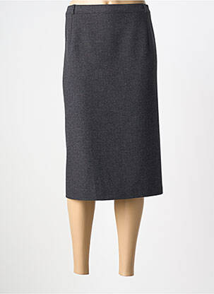 Jupe mi-longue doublure textile noir 20/20 femme