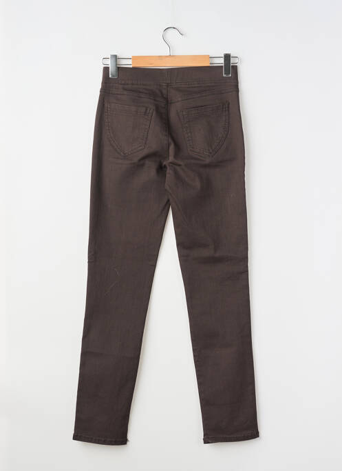 Jegging tissage popeline taille normale marron ANNA MONTANA femme