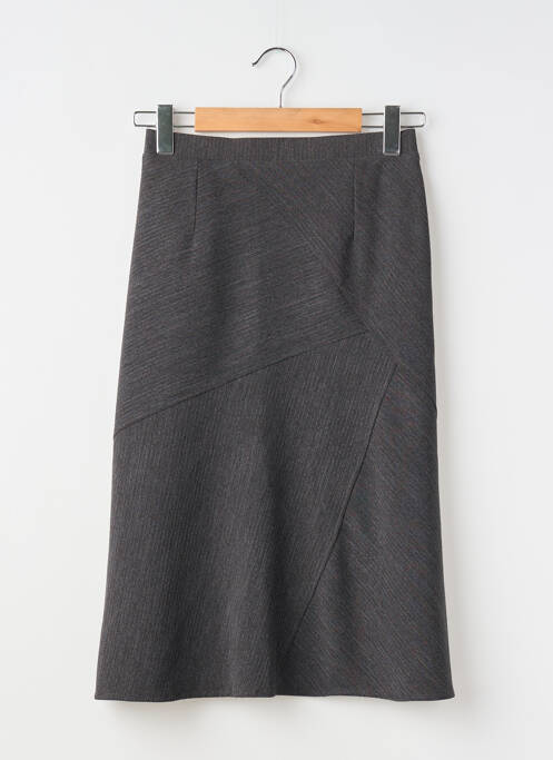 Jupe mi-longue doublure textile gris GRIFFON femme