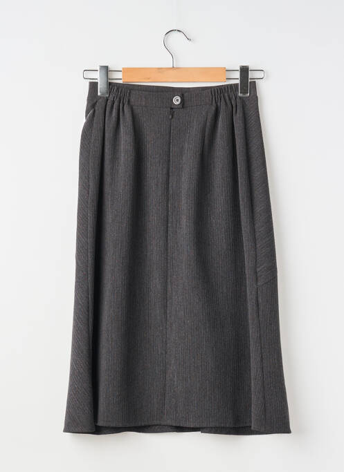 Jupe mi-longue doublure textile gris GRIFFON femme