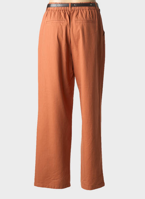 Pantalon large fermeture zippée sous rabat boutonné taille normale orange C'EST BEAU LA VIE femme