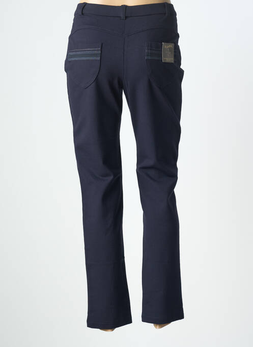 Pantalon slim taille élastique taille normale bleu CHRISTINE LAURE femme