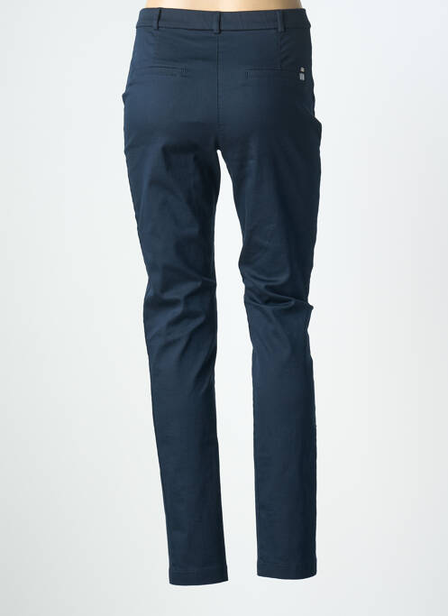 Pantalon chino tissage popeline taille normale bleu CHRISTINE LAURE femme
