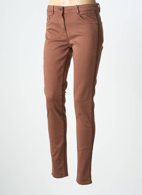 Jeans skinny taille normale taille normale marron C'EST BEAU LA VIE femme